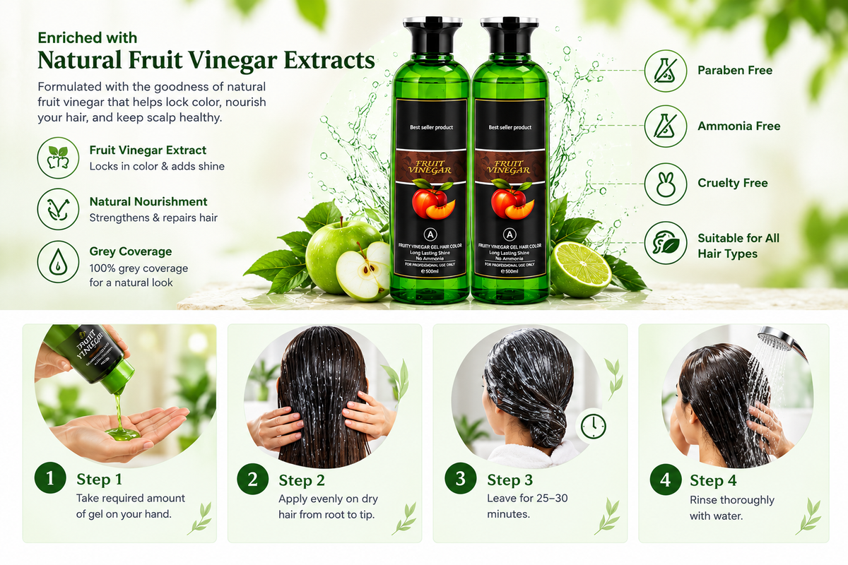Fruit Vinegar Hair Color Gel (Pack of 2)