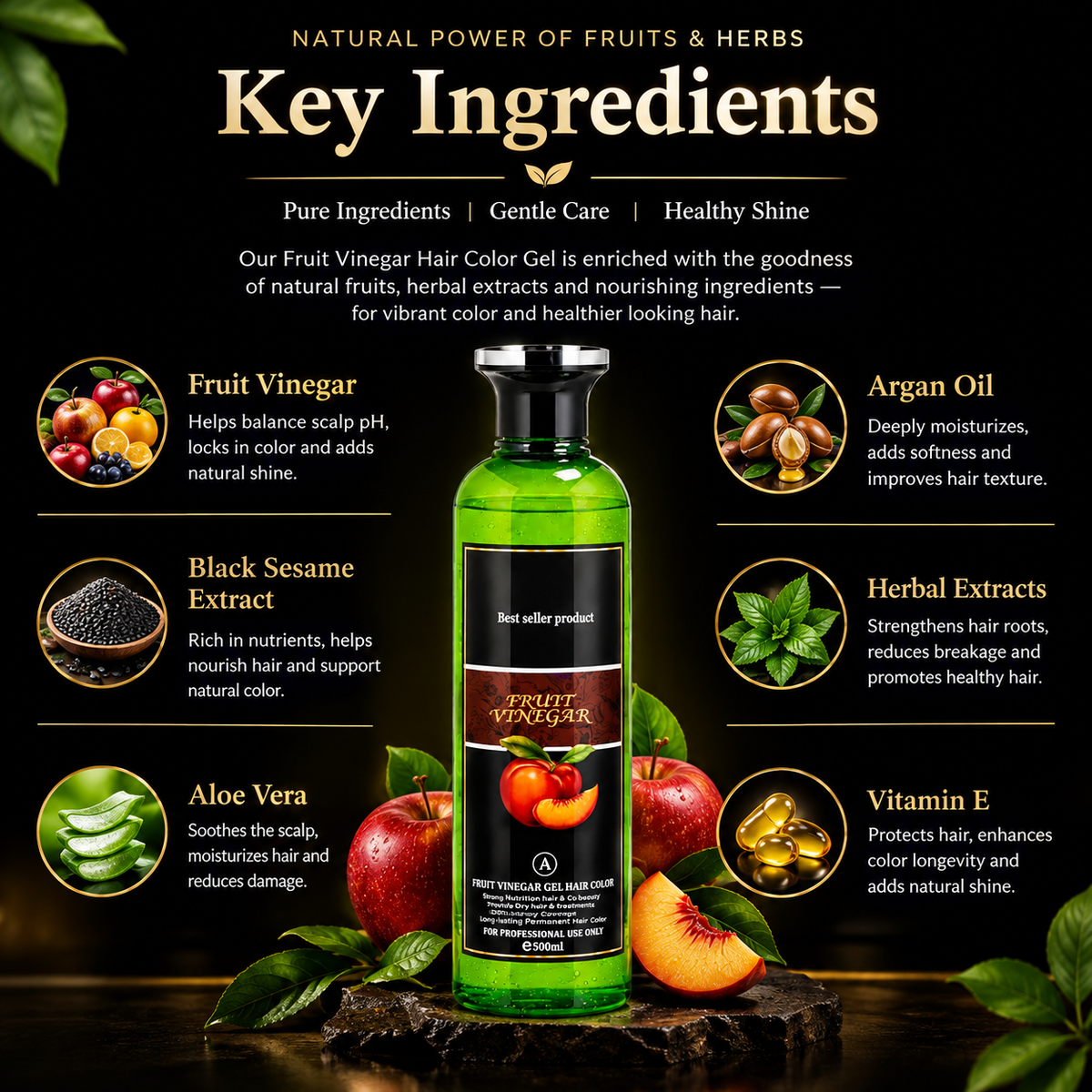 Fruit Vinegar Hair Color Gel (Pack of 2)