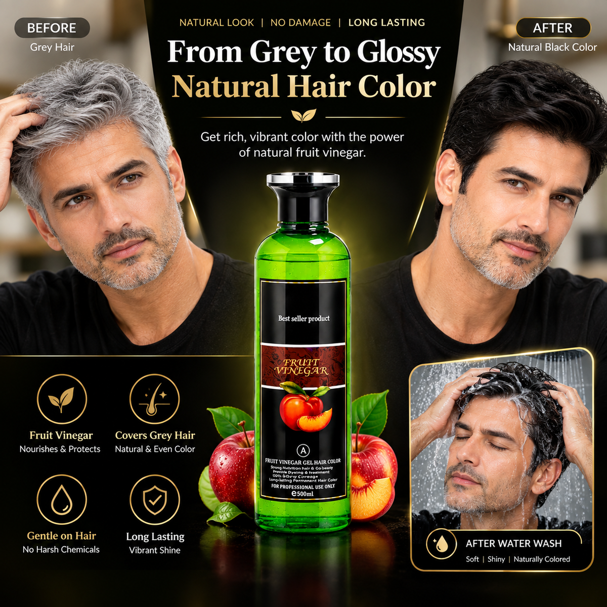 Fruit Vinegar Hair Color Gel (Pack of 2)